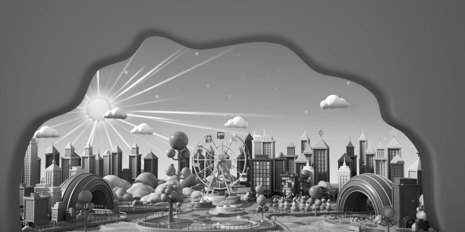 Colorama city in grey